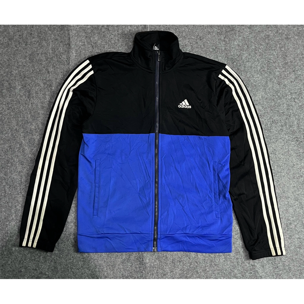 Tracktop Adidas Balok Hitam Biru