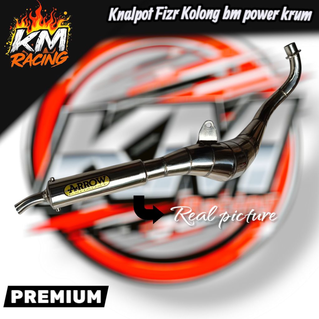 Knalpot Fizr Kolong BM Power Full chrome yypang