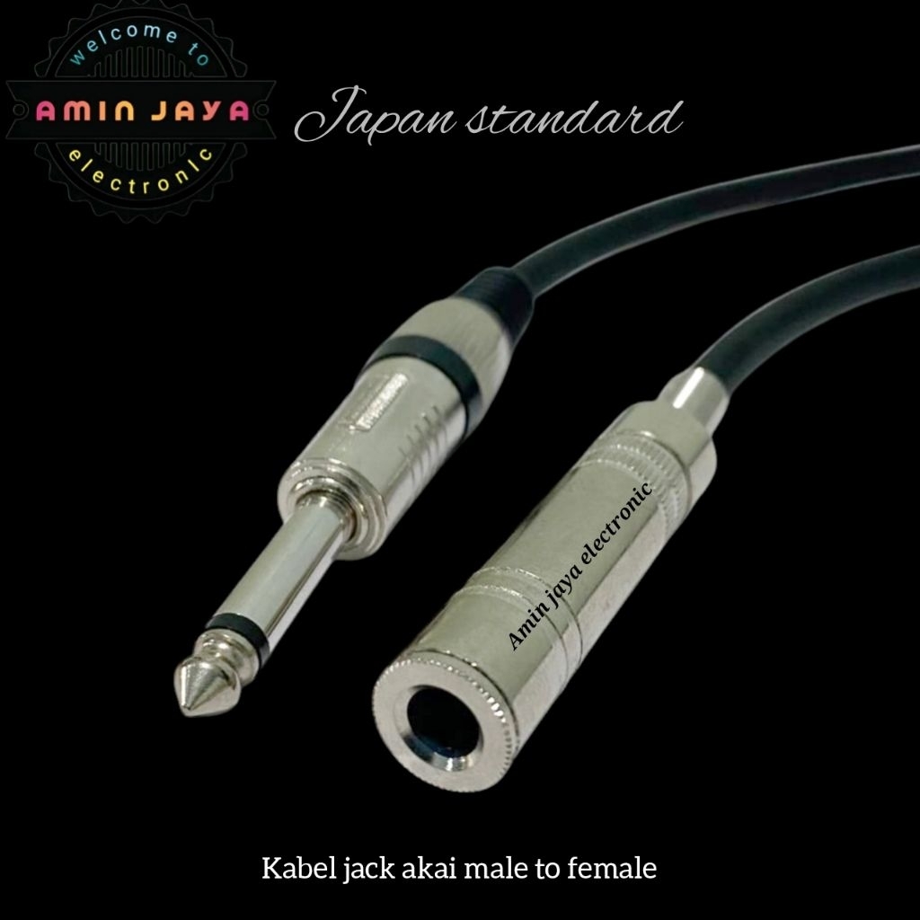 Kabel sambungan microphone jack akai male to female 5 meter
