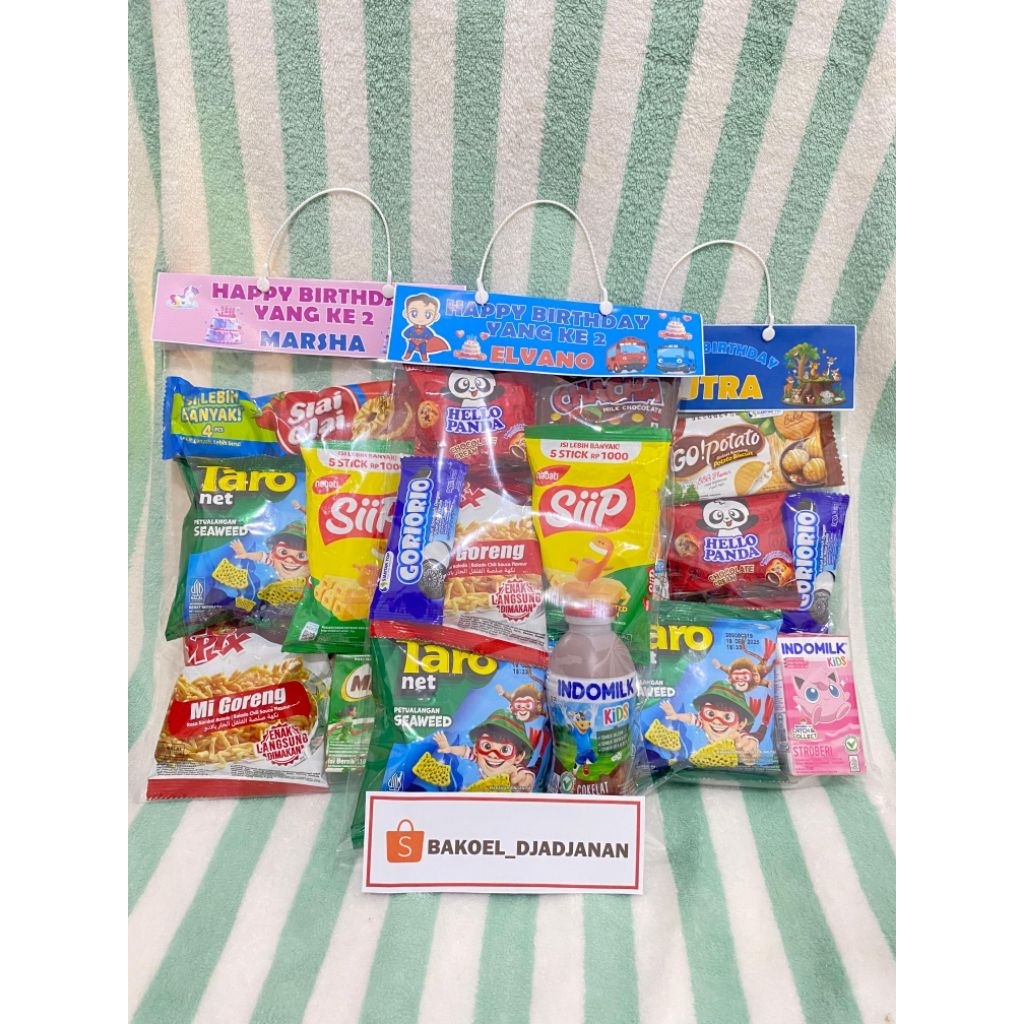 

Hampers ulang tahun anak/jajan ulang tahun anak/snack ulang tahun/bingkisan ulang tahun anak/custom nama/Gift Snack