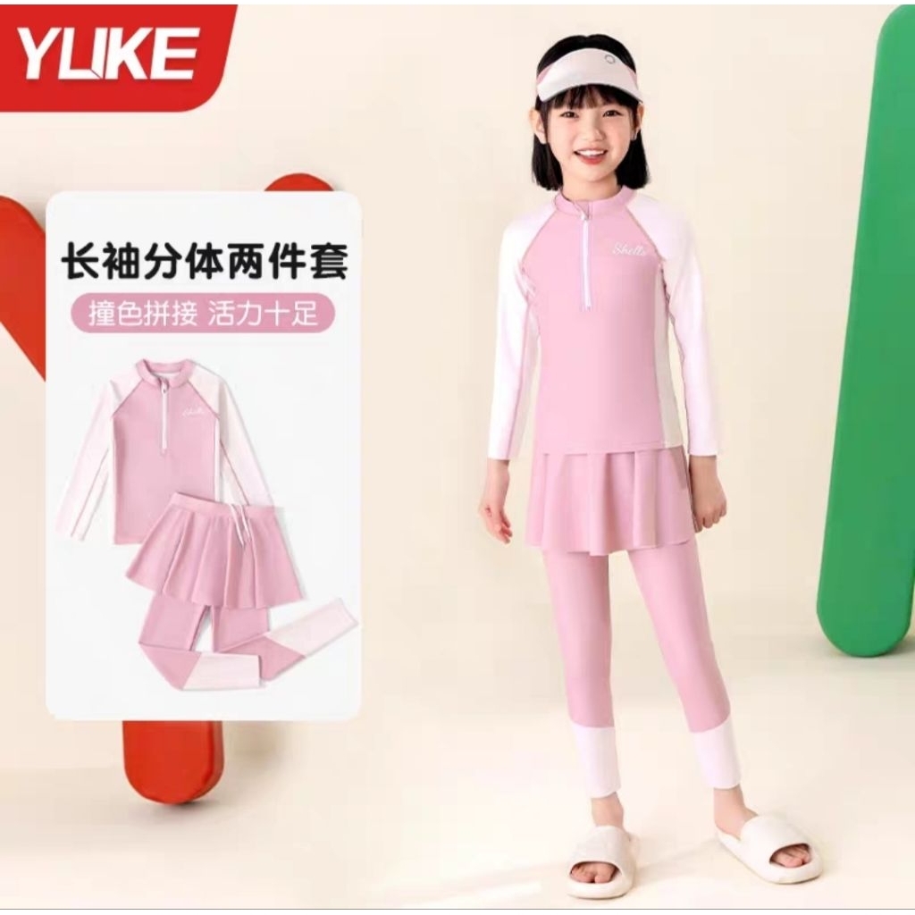 Baju Renang Anak Perempuan Panjang UPF+50