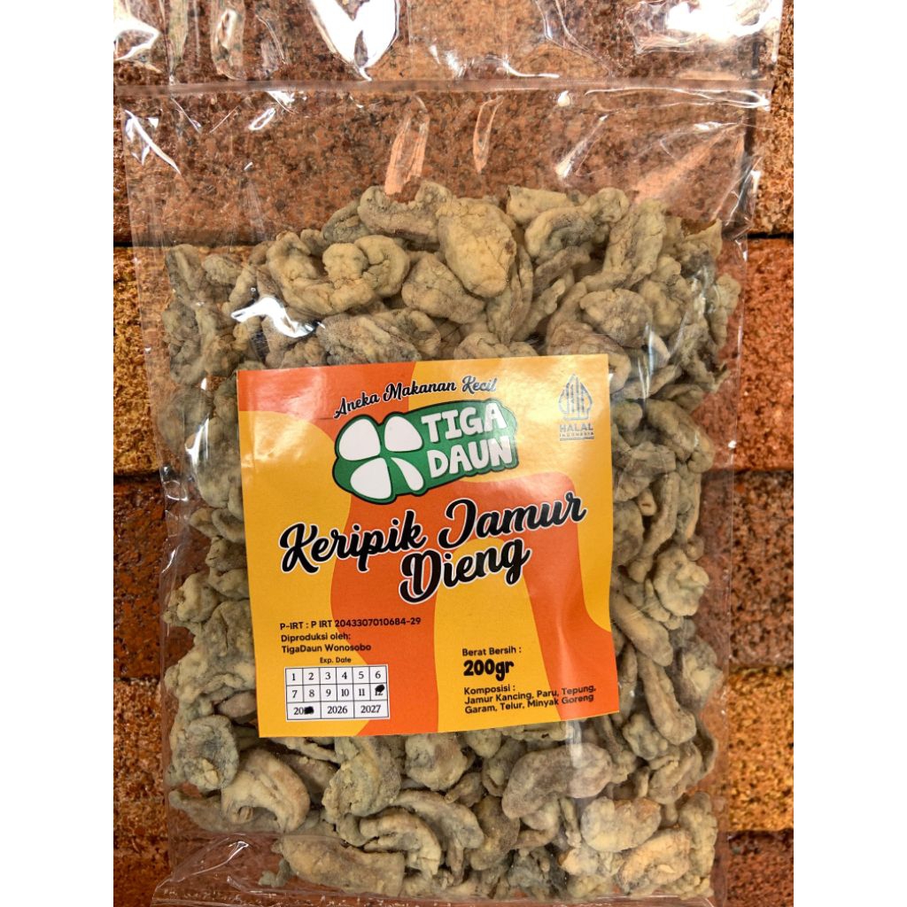 

KRIPIK JAMUR DIENG - TIGA DAUN 200gr