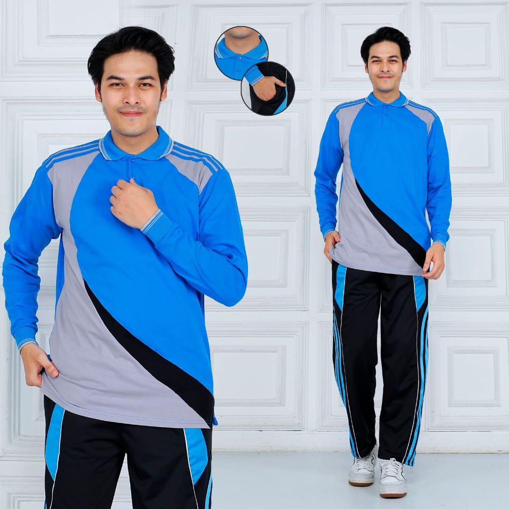 Setelan Kaos Seragam Olahraga Pria & Wanita
