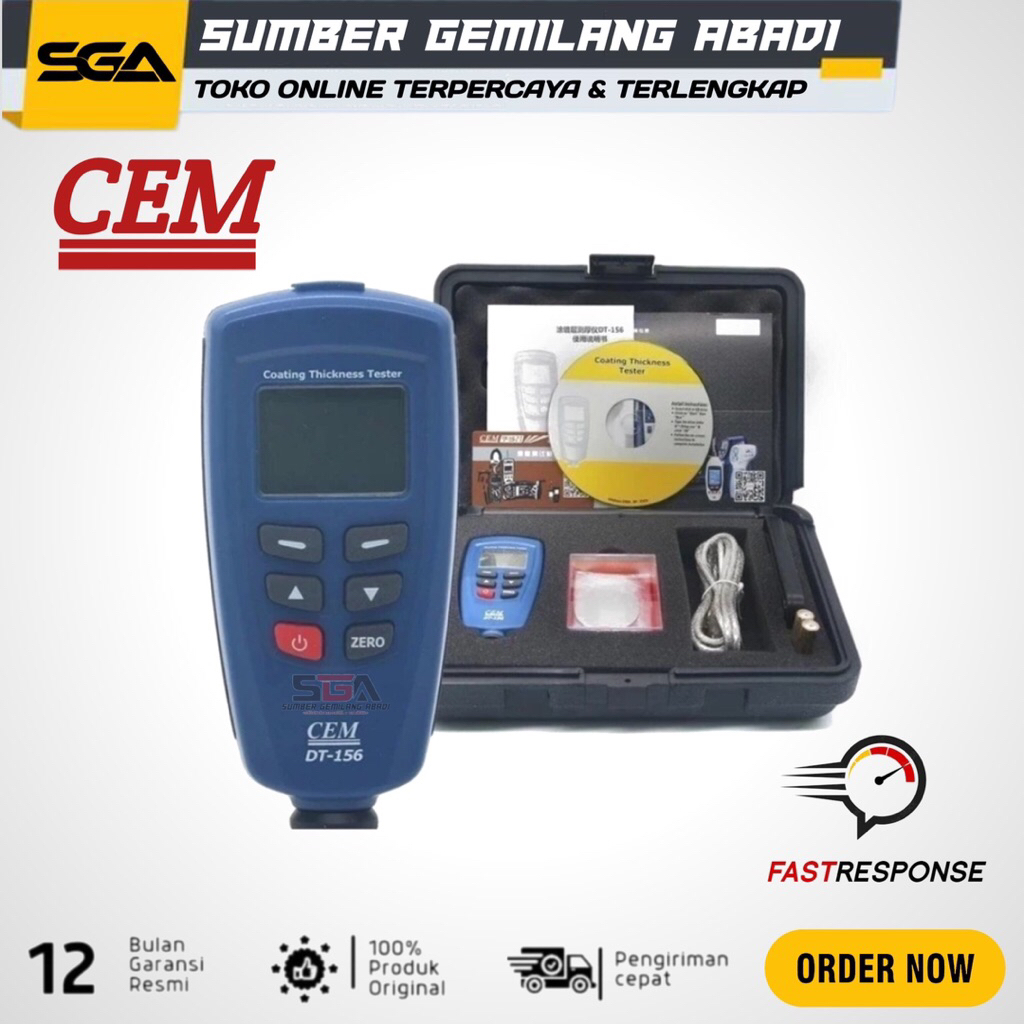 Paint Coating Thickness Gauge DT156 CEM Instrument ORI Ketebalan Cat