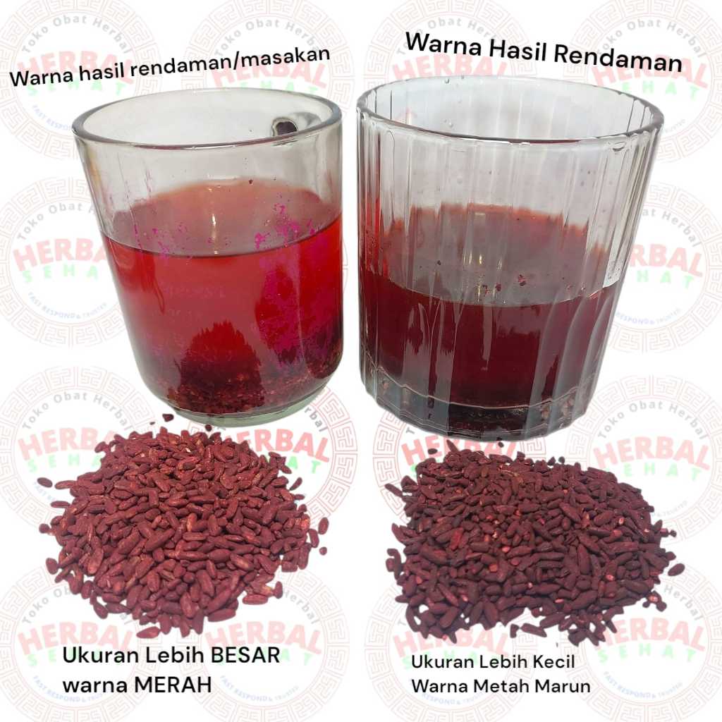 

1 Kg Kilogram Angkak - Red Yeast Rice / Hong Qu Mi 100 Persen Premium Quality Beras Merah Cina