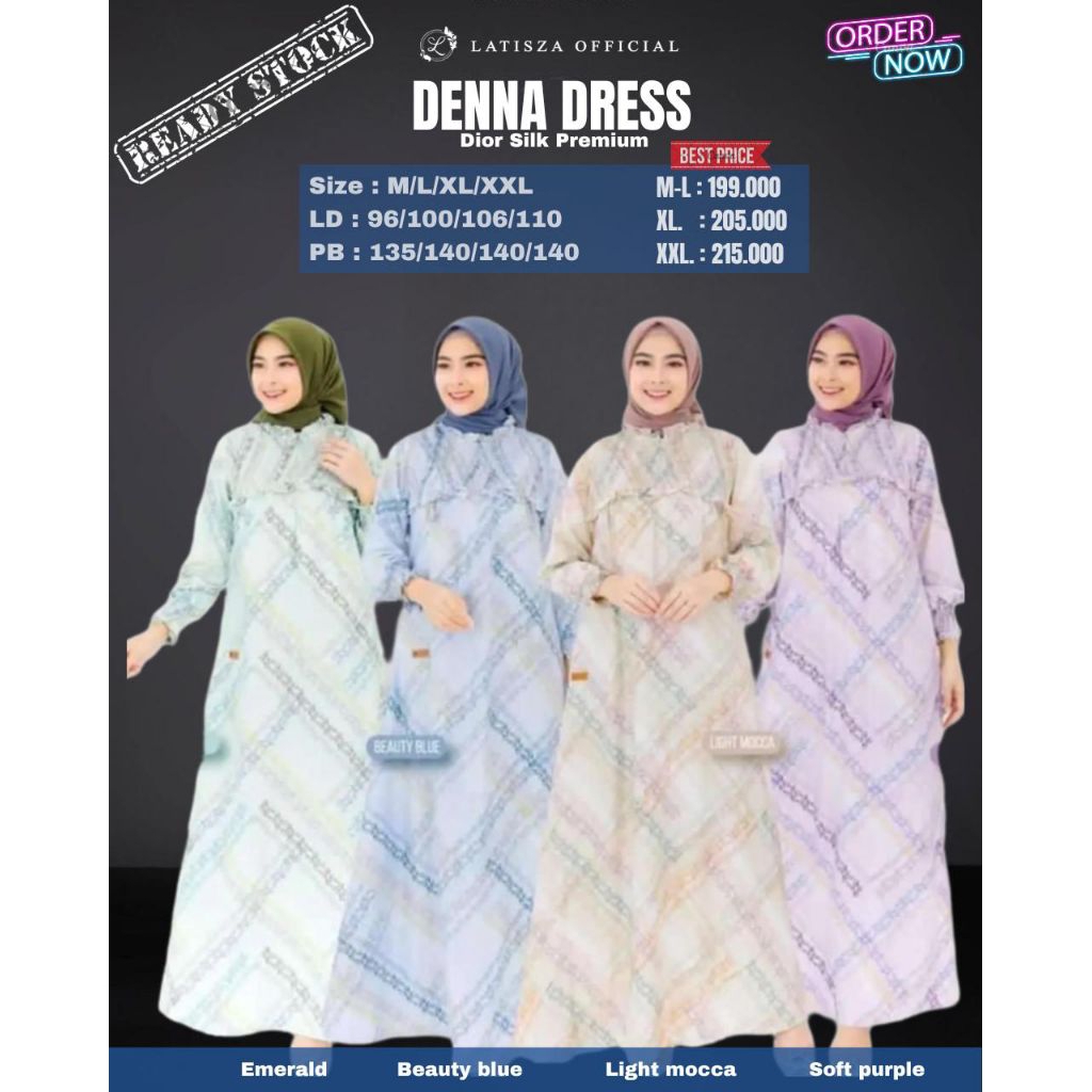 Denna Dress By Latisza Best seller Gamis premium / gamis murah