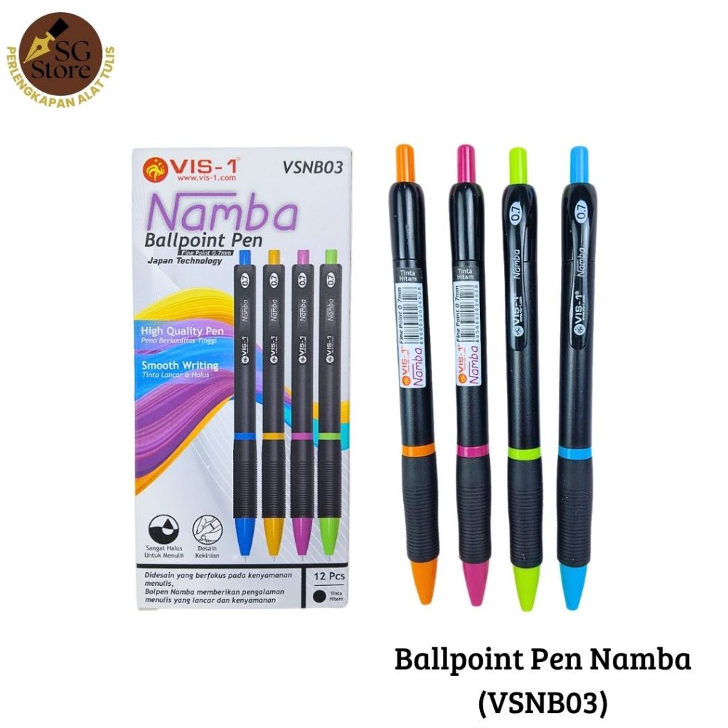 

VIS-1 - Ballpoint Pen Namba VSNB03 / Pen Cetek / Bolpen / Pulpen / 0.7mm Fine Point