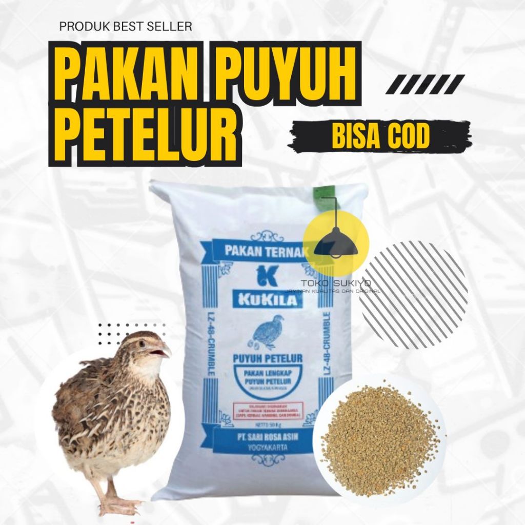 [1 KG] PAKAN PUYUH PETELUR KUKILA LZ-48 SIAP TELUR