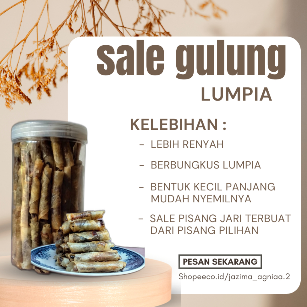 

Sale Pisang Aroma Sale Roll Manis 500 Gr Sale Gulung Lumpia Mini Harga Meriah Sale Pisang Khas Sunda