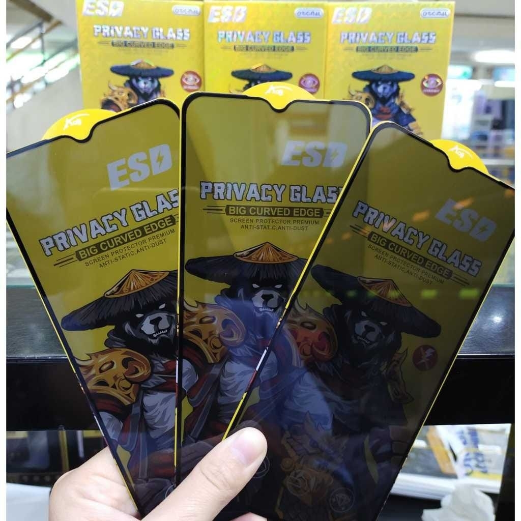 Tempered Glas Anti Spy PANDA REDMI 9C Anti Static Tg full Anti gores