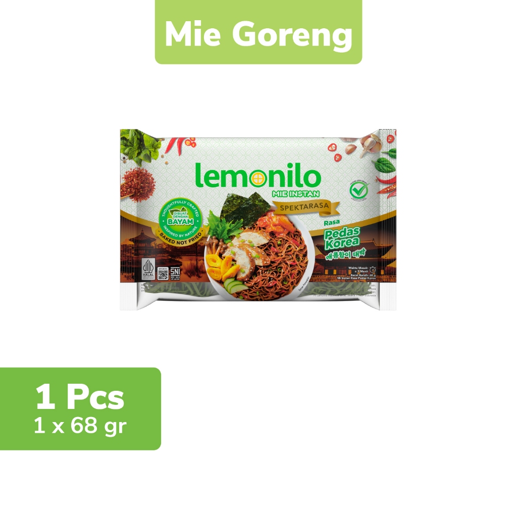 

Lemonilo Mie Instan Goreng Pedas Korea 68g