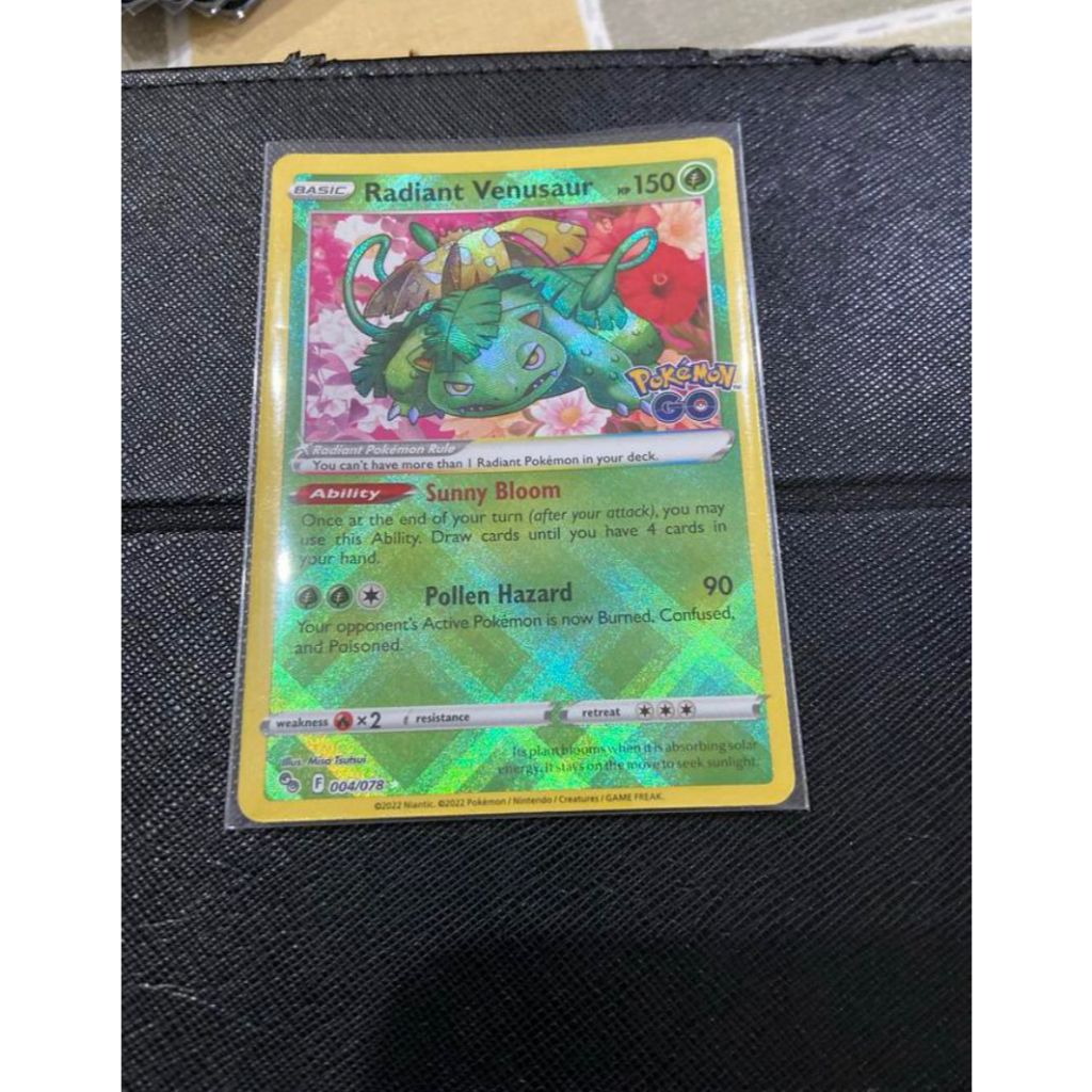 Kartu TCG EN Pokemon GO Radiant Venusaur Shiny