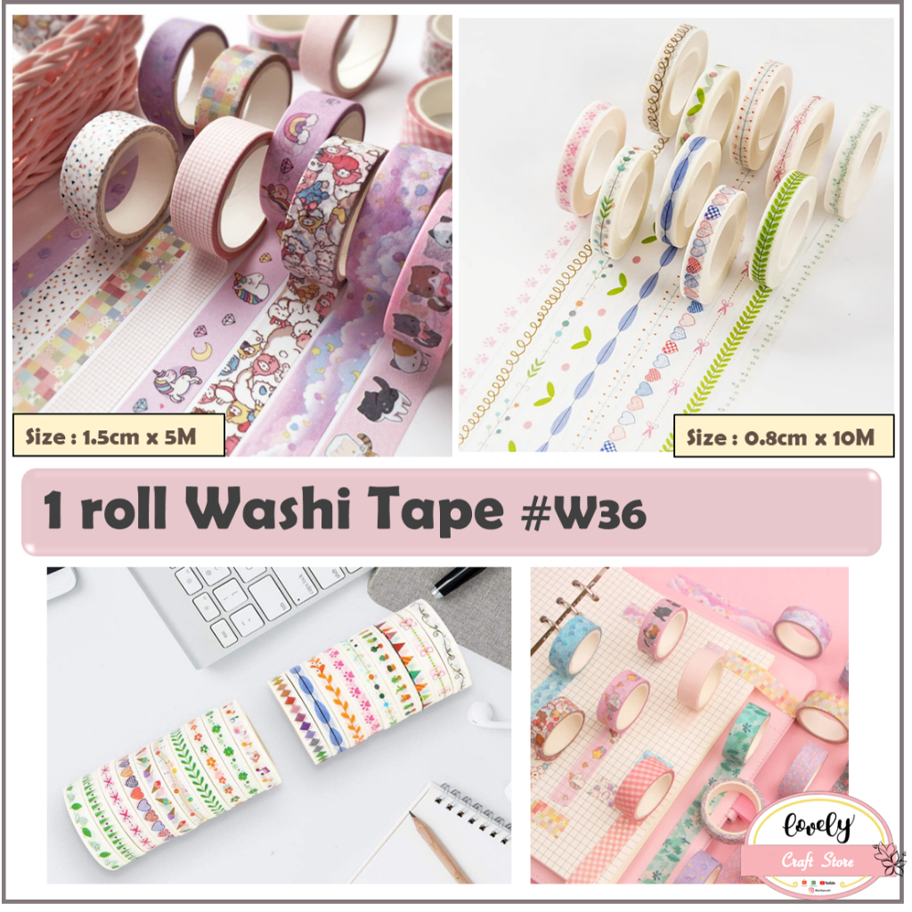 

LovelyCraftStore | W36 Washi Tape ~ 1roll Retro washi tape vintage Masking Tape Selotip kertas isolasi stiker Journal scrapbook diy
