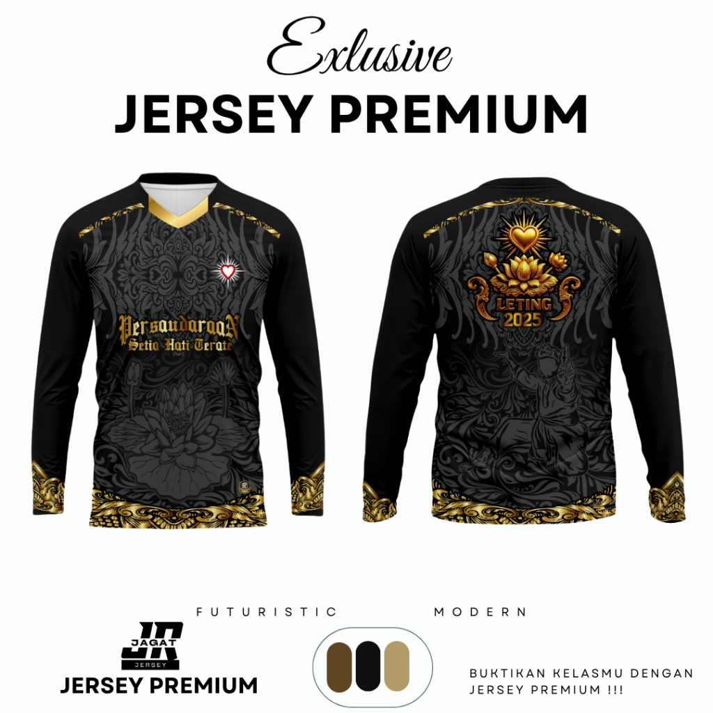 KAOS JERSEY PSHT LENGAN PANJANG DAN PENDEK BAHAN PREMIUM FULL PRINTING FREE CUSTOM