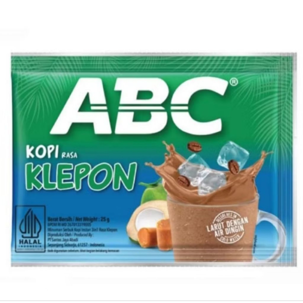 

KOPI ABC KLEPON RENCENG ISI 10 SACHET