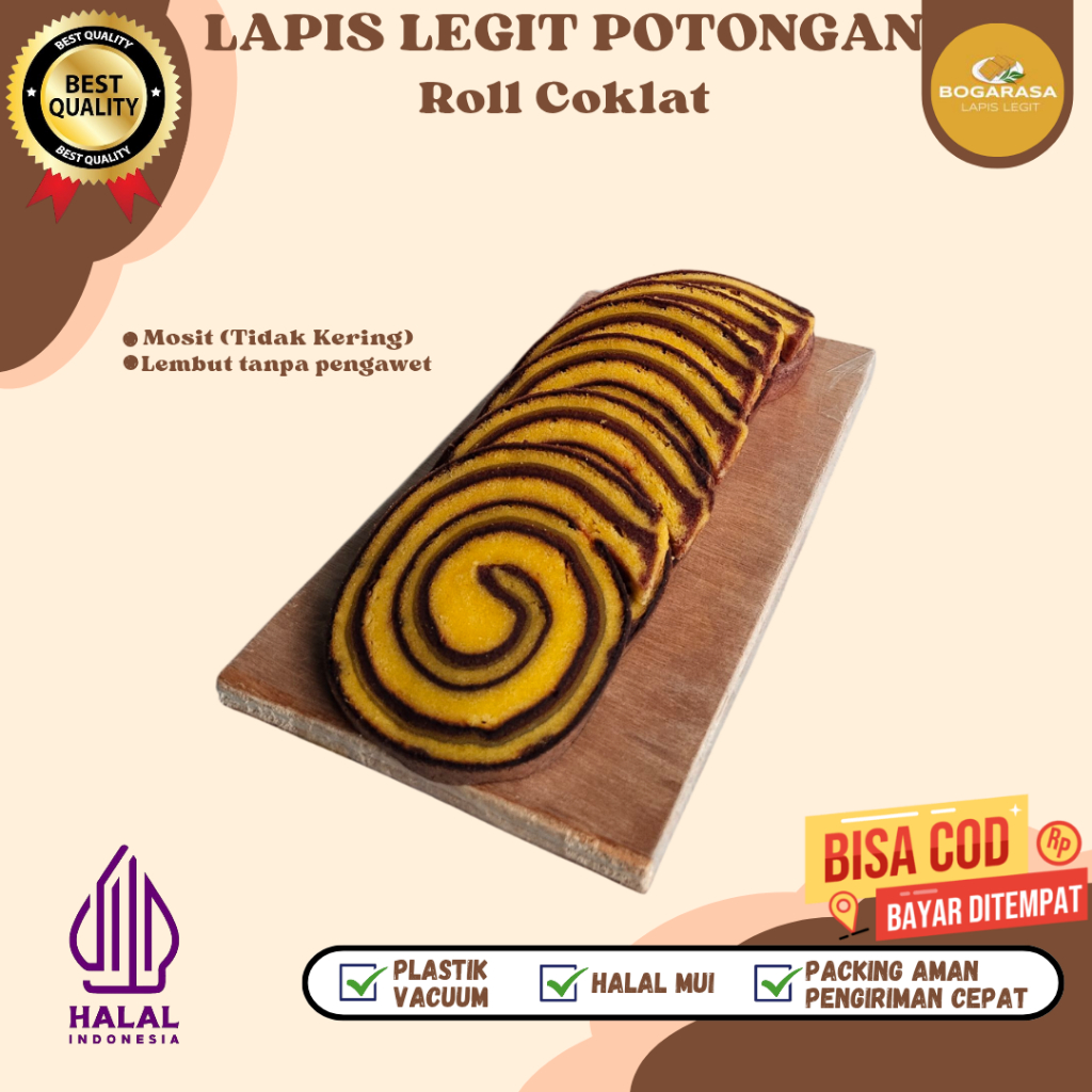 

Lapis Legit Wisman Premium Lapis Legit Potongan Roll Rasa Cokelat