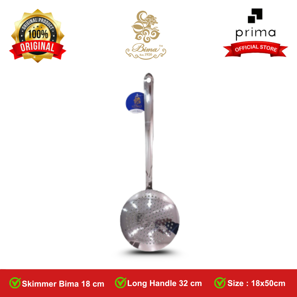 Saringan Bima | Skimmer 18 Cm Long Handle 32 cm - Bima Chef BP201352