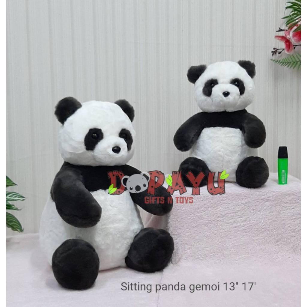 Boneka SIT PANDA GEMOY 13 inchi Lucu dan Imut
