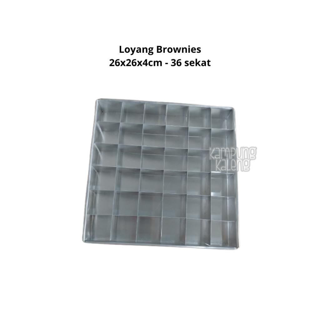 Loyang Brownies Sekat 26 x 26 x 4cm