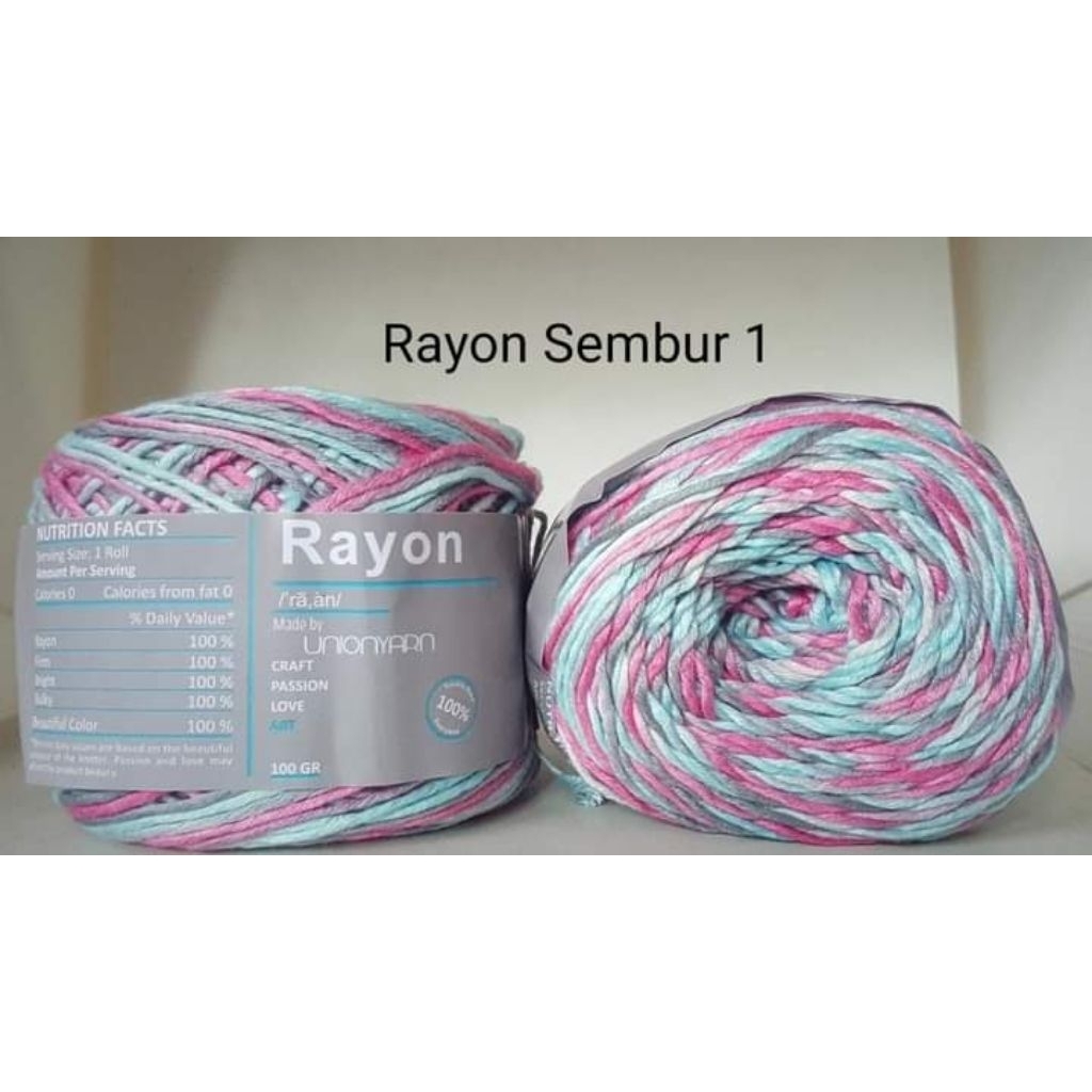 Benang Rajut Rayon Sembur Bigply Premium (Union Yarn)
