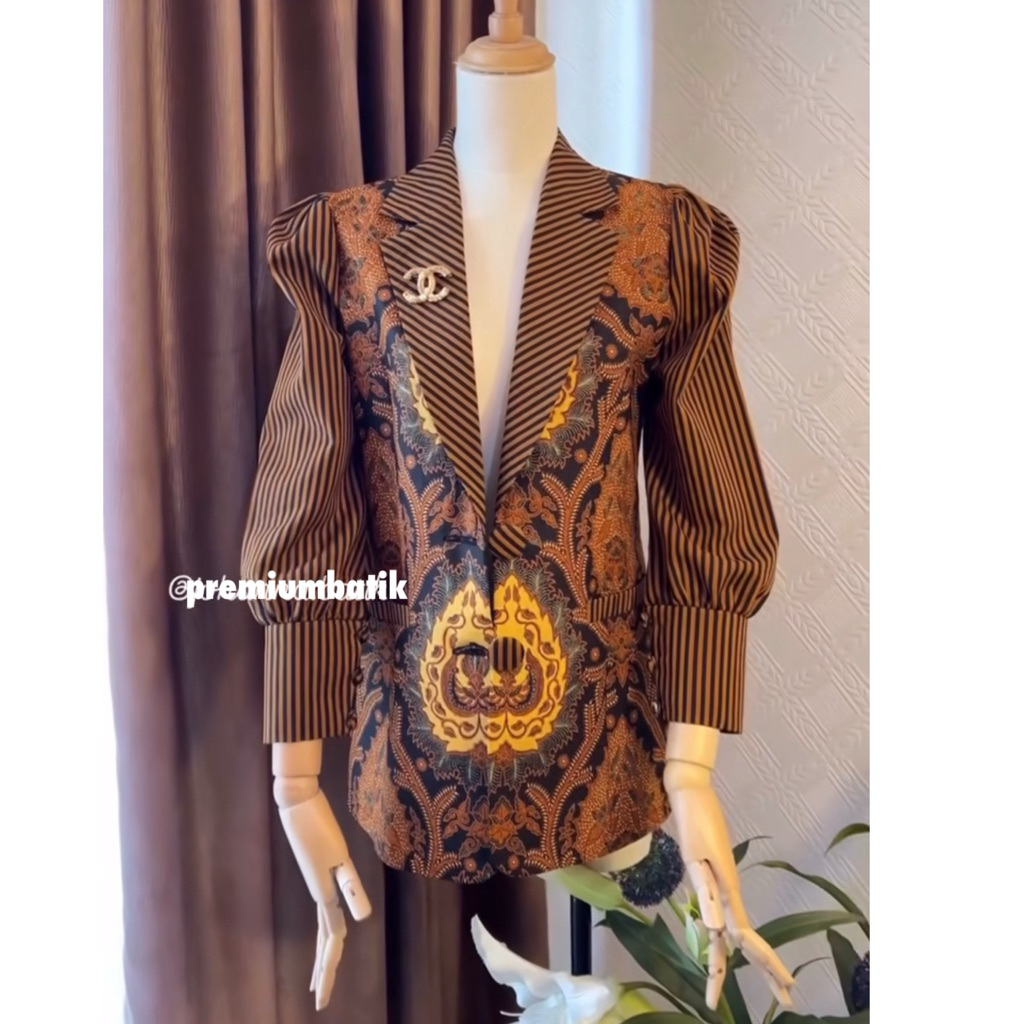 ATASAN BATIK SOGAN | BLAZER WANITA PREMIUM