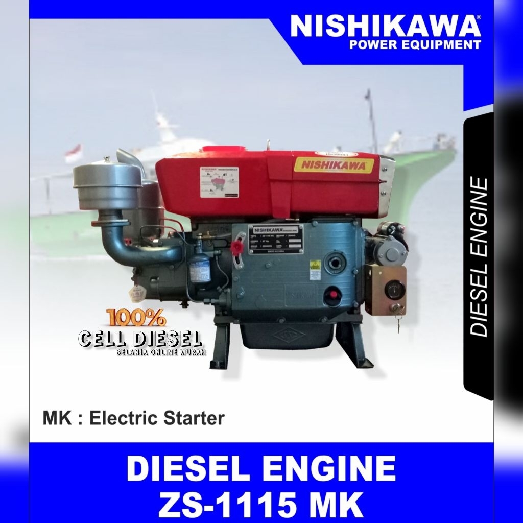Mesin Penggerak Diesel Engine NISHIKAWA ZS 1115 MK / 26 HP Starter