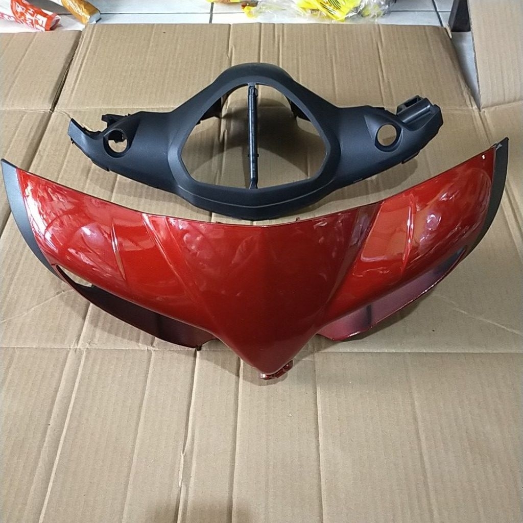 batok depan + batok belakang Jupiter z 2006-2007 merah maroon
