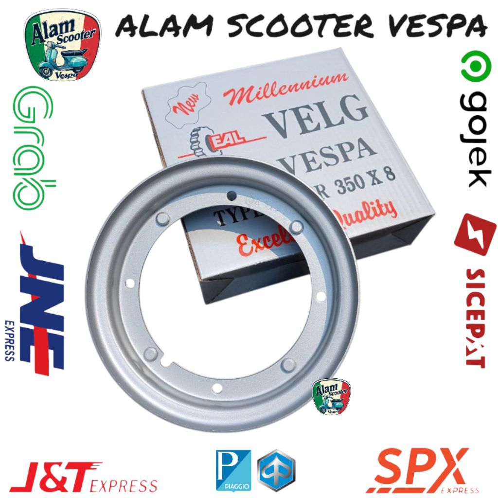 Pelek velg ring 8 Velg vespa super ps ring 8 merk EAL