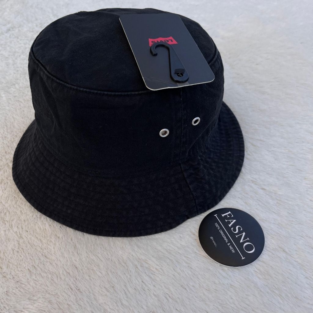 [NEW & ORIGINAL] lv's Mens Headline Bucket Hat. SOLID BLACK