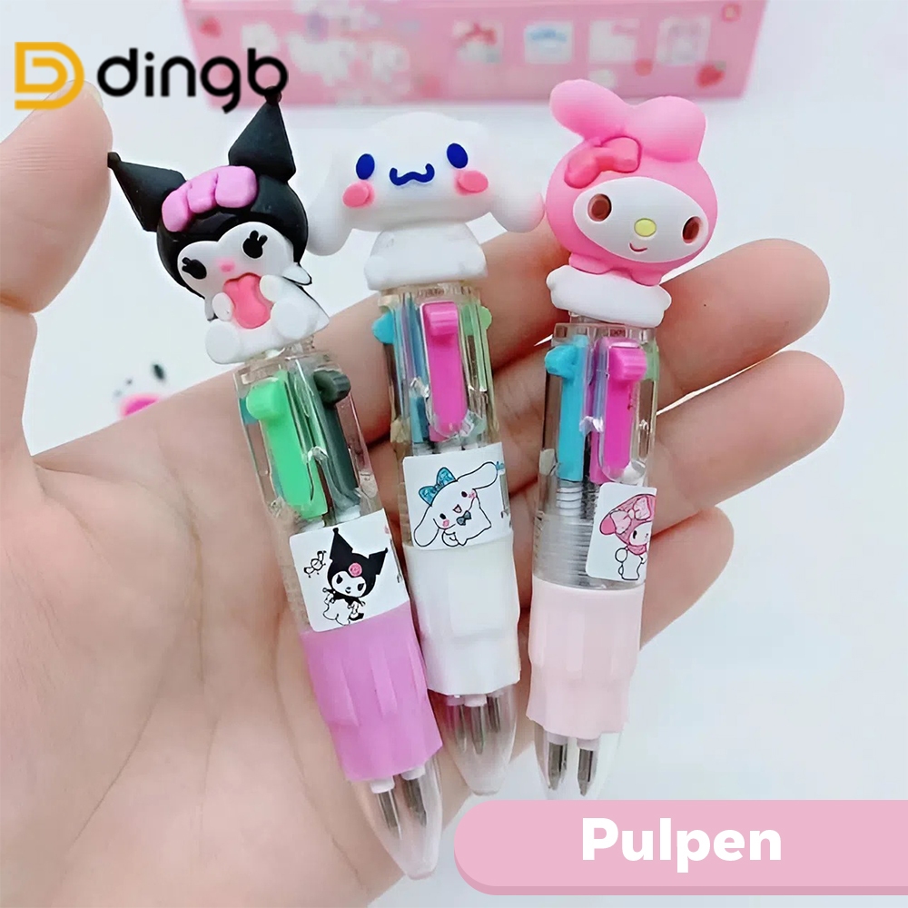 

BOBOMART 1 PCS Pulpen 4 Warna Mini Lucu Cute JB-2023-1A Karakter Karet Murah