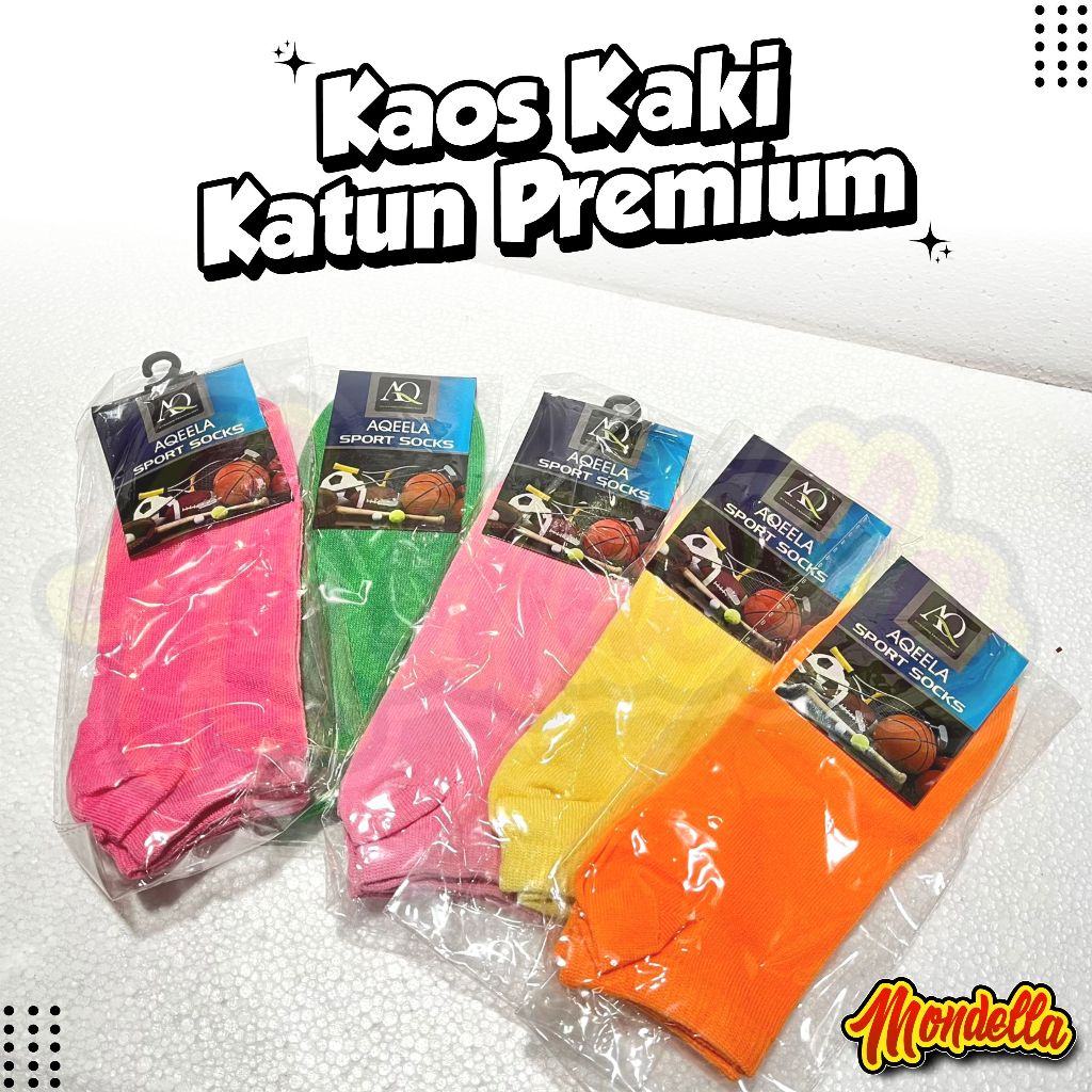 Kaos Kaki Sport Aqeela Warna Cerah Kaos Kaki Nyaman Stylish Untuk Olahraga & Harian Sock Best Qualit