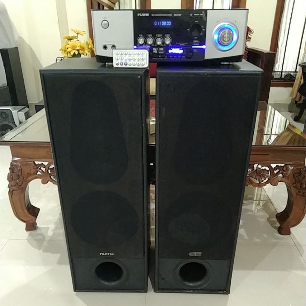 Home theater, DVD Amplifier Fujitec MSX-DF99P, alat pemutar/player Radio, Aux, USB, Memory card, Ori