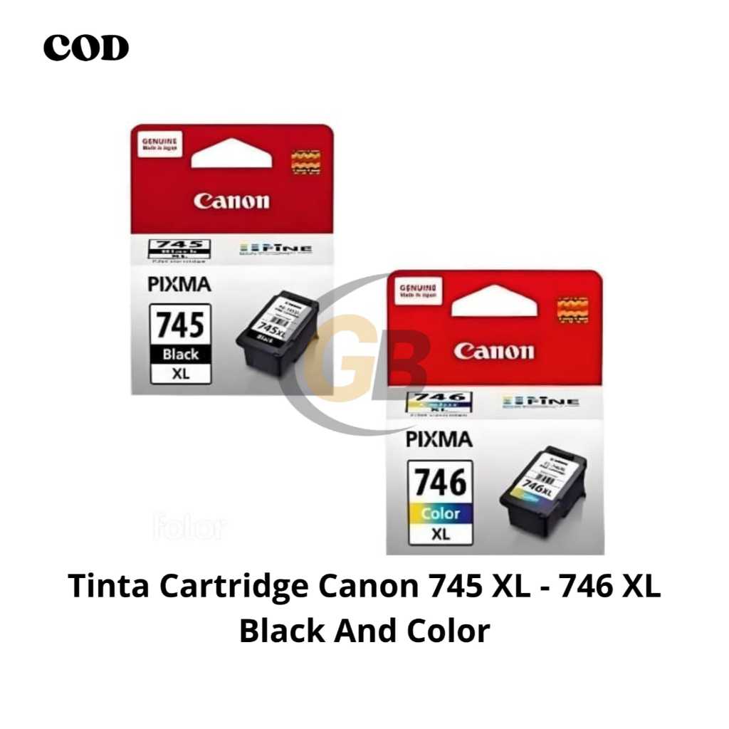 TERMURAH Tinta Canon cartridge PG 745 XL Black-746 XL color-catridge canon pg745/746