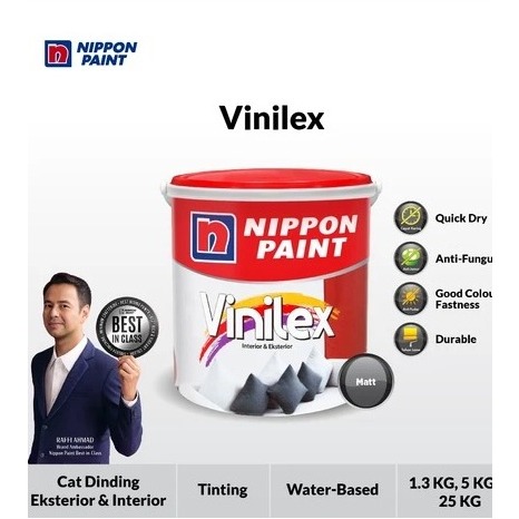 Nippon Paint - Nippon Vinilex (Tinting) -25kg- Cat Tembok Interior Exterior