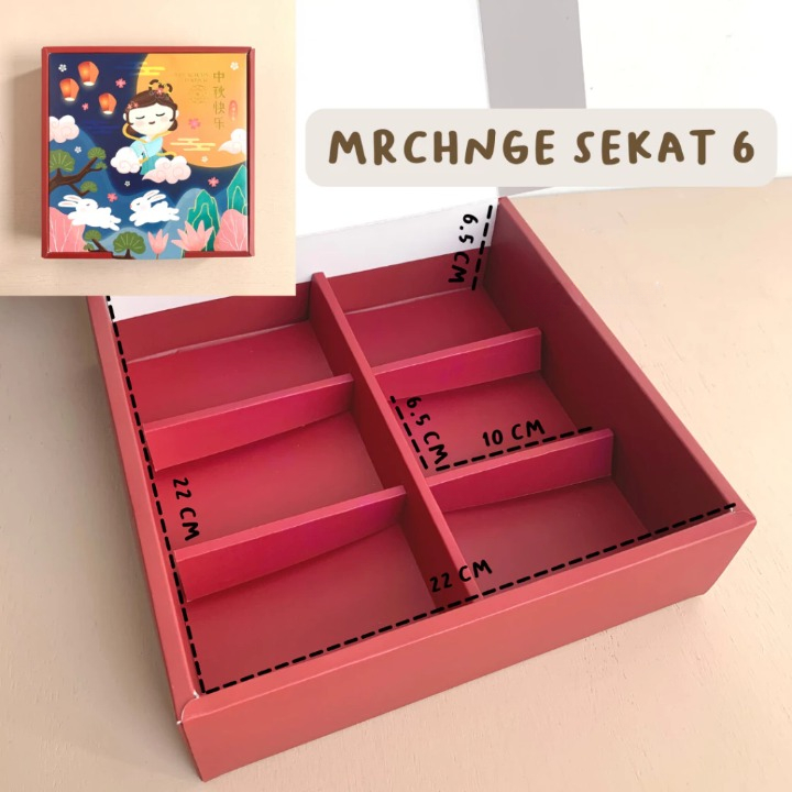 

Box Dus Kotak Packaging Kue Bulan Mooncake Mid Autumn Festival Ukuran P23.5 L23.5 T6.5 cm Box Mooncake