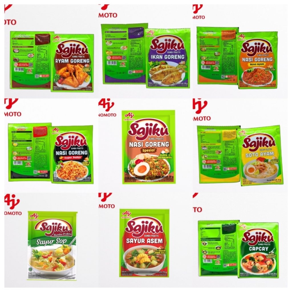 

✨️Ajinomoto Bumbu Praktis Nasgor Ayam | Nasgor Pedas | Nasgor Spesial | Sayur Sop | Sayur Asem | Capcay | Soto Ayam | Ayam Goreng✨️