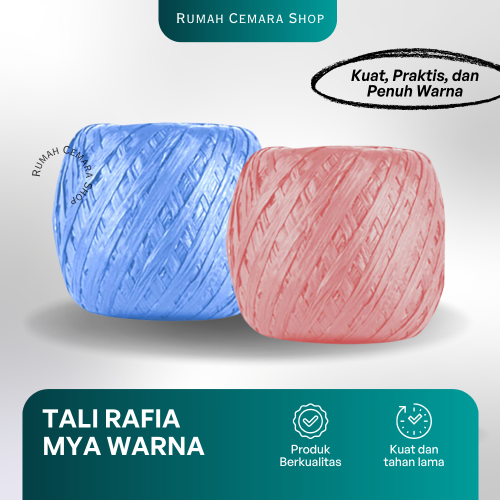 

Tali Rafia Mya 900gr Serbaguna Bahan Kuat Pilihan Warna Menarik