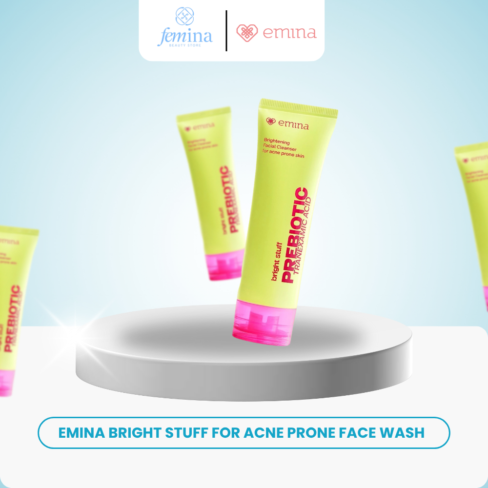 Emina Bright Stuff Acne Prone Face Wash - Sabun Cuci Muka Mencerahkan Aman Untuk Kulit Berjerawat