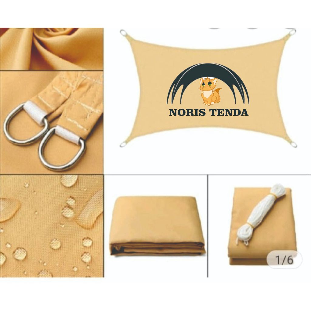awning kanopi taman sunside ukuran 3x4 tarikan 6 bahan Nilon anti Uv Kanopi Tenda Awning