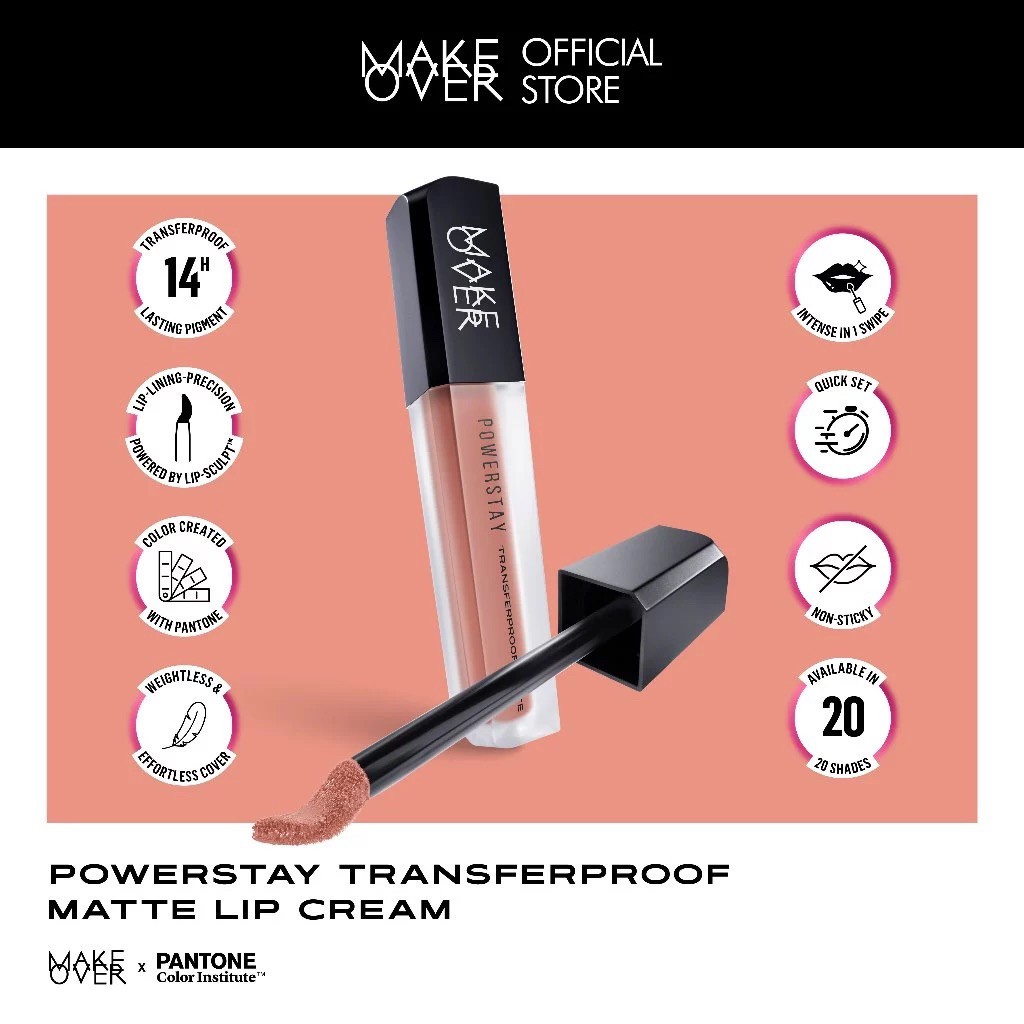 Make over powerstay transferproof matte lip