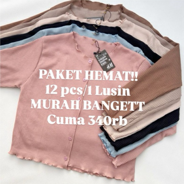 [HARGA GROSIR] Paket Usaha/Paket Hemat 12Pcs Hanya Rp.340.000|Cardigan Crop Top Style