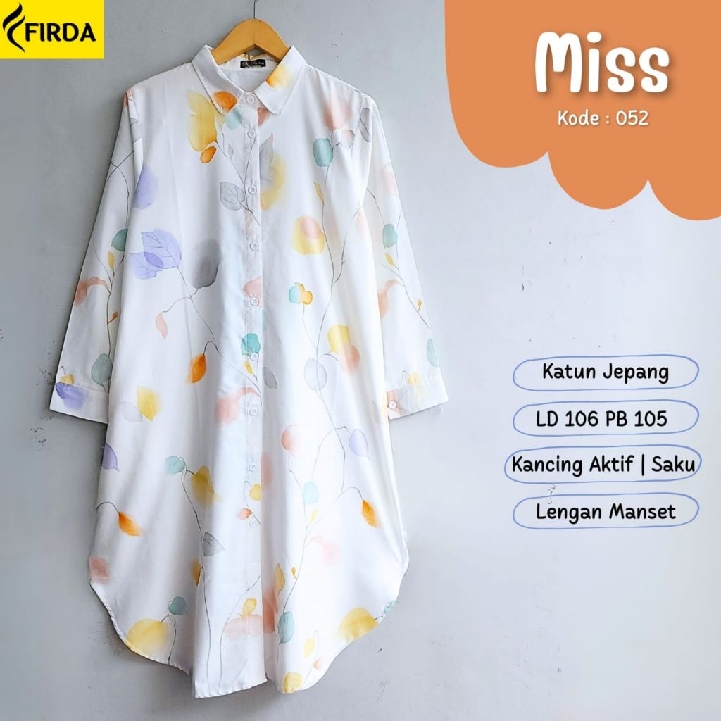 MISS TUNIK ANEKA MOTIF BAHAN KATUN JEPANG Original by Firda