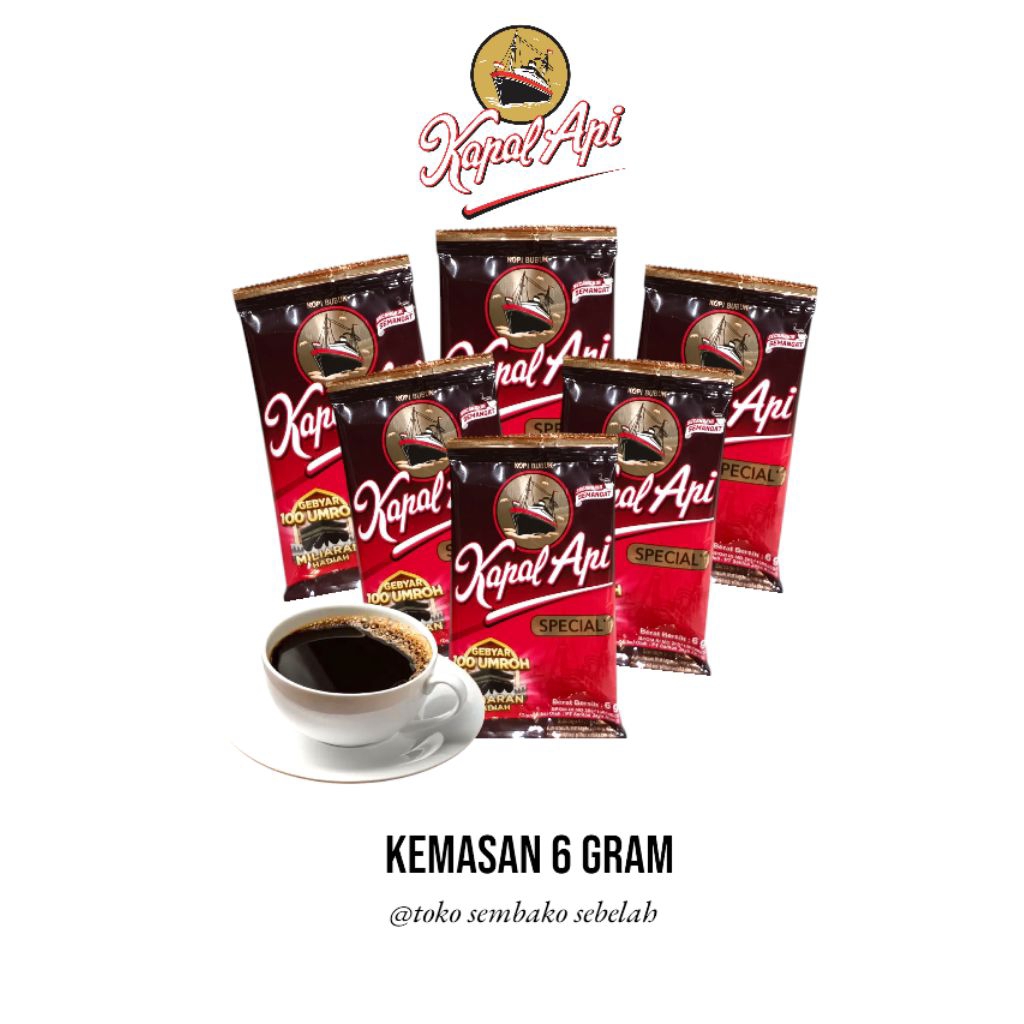 

Kapal Api Spesial Mini Kemasan 6gr 1 Renteng Isi 10 Sachet
