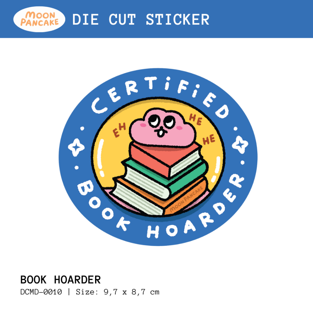 

Moon Pancake Die Cut Sticker (Stiker Koper) - Book Hoarder