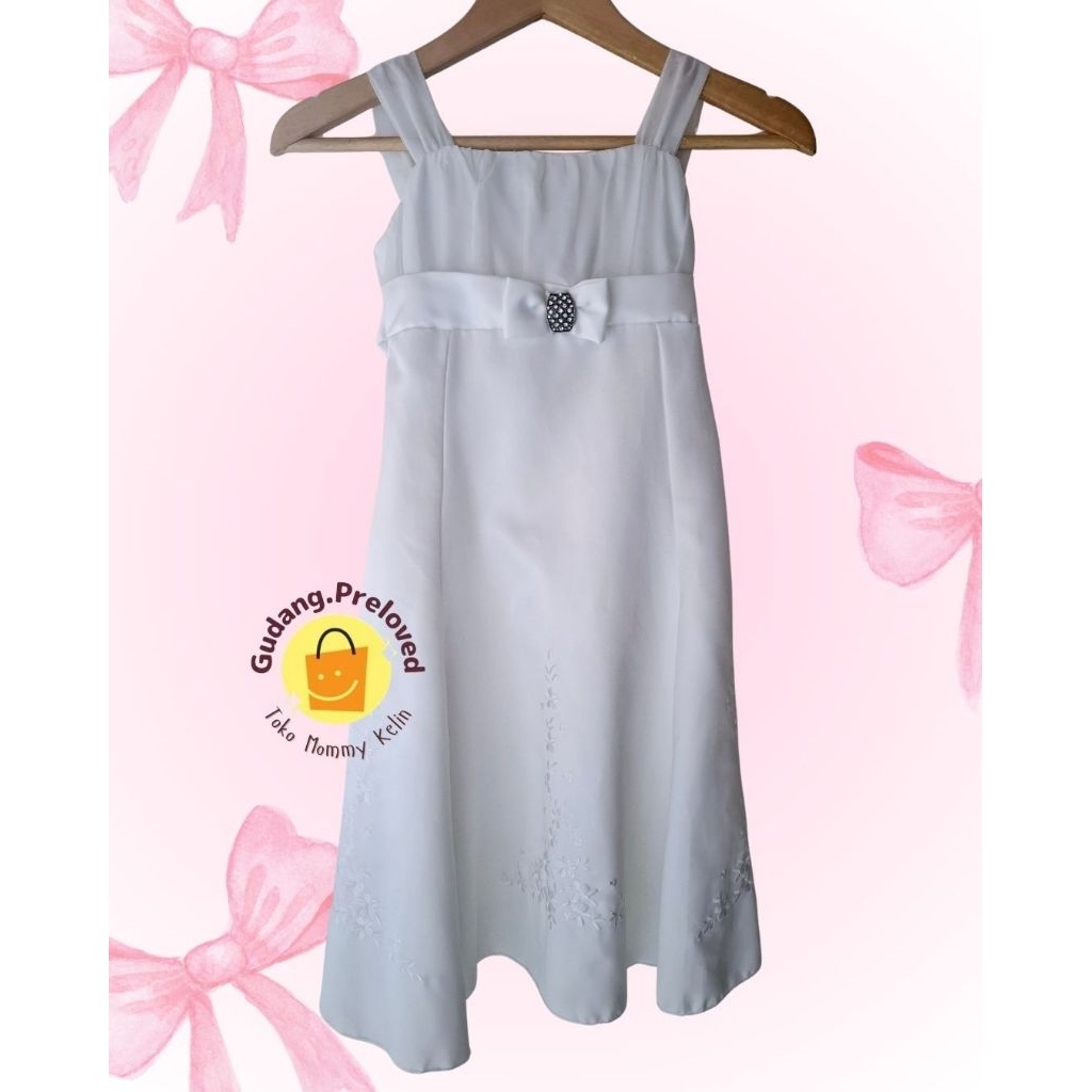 Dress Anak / Gaun Pesta Anak / Dress Putih - Preloved