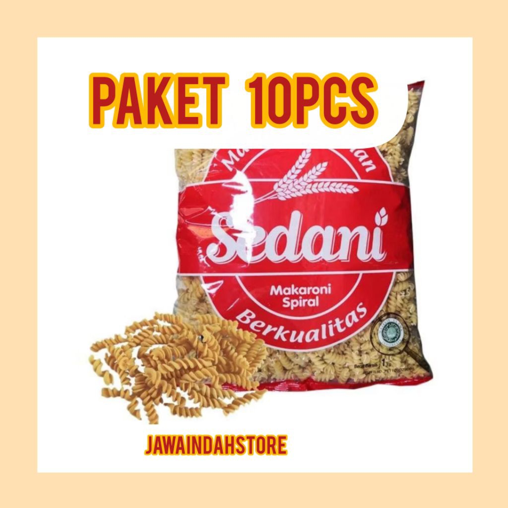 

SEDANI MAKARONI SPIRAL 1kg paket 10pcs