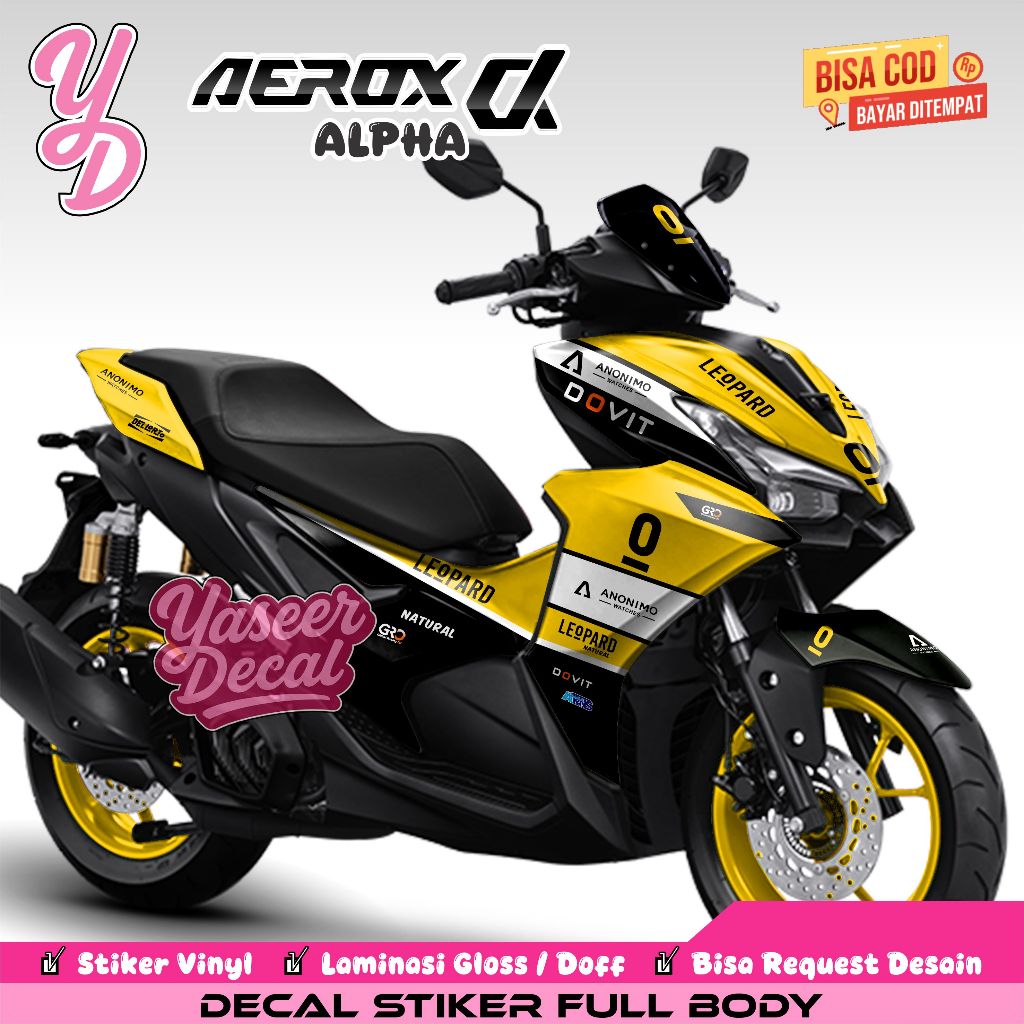 DECAL AEROX ALPHA FULL BODY STICKER ALPHA CYBER CITY 2025 LEOPARD
