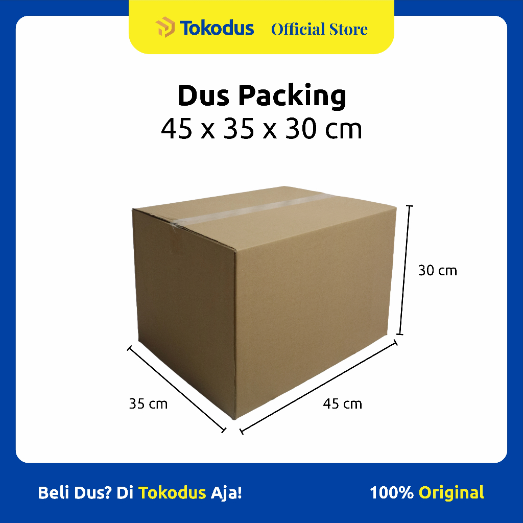 

Kardus Polos uk 45 x 35 x 30 cm | Kardus Packing | Kardus Murah | Dus Kemasan - Tokodus Katapang