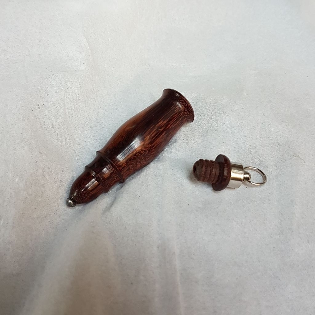 Bandul Tabung Liontin Kalung Antik Kayu Galih Asem Mati Ngurak