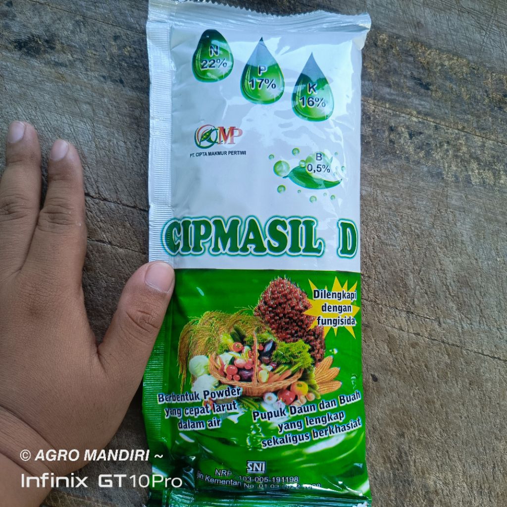 Pupuk Daun Cipmasil D 500gr Pupuk fase vegetatif tanaman plus Fungisida dan ZPT